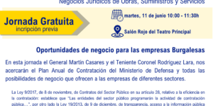 CONFERENCIA “Plan Anual de Contratación del Ministerio de Defensa.Negocios Jurídicos de Obras, Suministros y Servicios” – Oportunidades de negocio para las empresas burgalesas